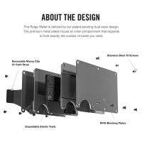 แบบบางมินิมอลกระเป๋าสตางค์สำหรับผู้ชาย RFID Blocking กระเป๋าใส่บัตรเครดิตอลูมิเนียมโลหะกระเป๋าสตางค์ขนาดเล็กสดสาย Porta Credencial