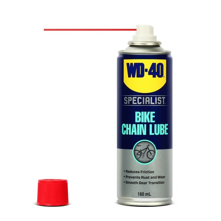 wd-40-bike-chain-lube-180ml-สเปรย์หล่อลื่นโซ่-ประสิทธิภาพสูง-เหมาะกับทุกสภาวะการใช้งานทั้งพื้นแห้งและเปียก-ยืดอายุโซ่