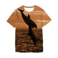 2022New Shark Cute 3D Printing Casual T-Shirt Boys and Girls Clothing Summer Short-sleeved Boys And Girls ChildrenS TopTee