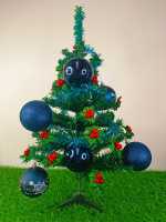 สินค้าพร้อมส่ง ลูกบอล ลูกบอลประดับสำหรับแขวนบนต้นคริสต์มาส อุปกรณ์ตกแต่ง มี 6 ลูก ของประดับในเทศกาลคริสต์มาส สีน้ำเงินเข้ม