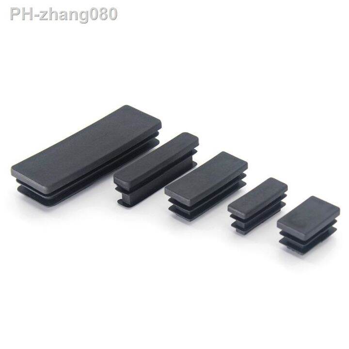 4-10-20pcs-rectangular-pipe-tube-cap-black-plastic-blanking-end-cap-insert-plugs-bung-furniture-leg-anti-slip-feet-protector-pad