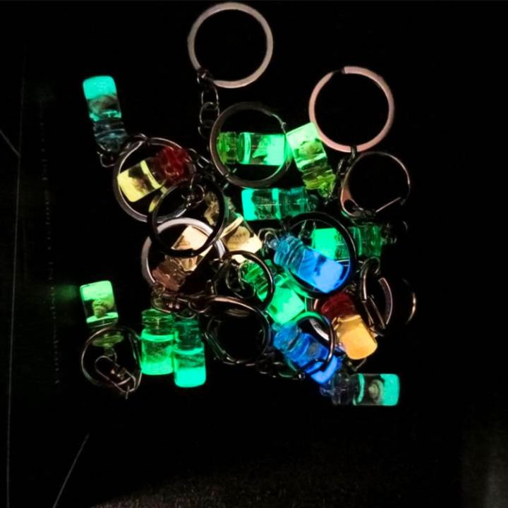 creative-luminous-bottle-keychain-novel-multicolor-glow-in-the-dark-keyring-student-backpack-car-key-nbsp-chains-pendant-couple-gifts