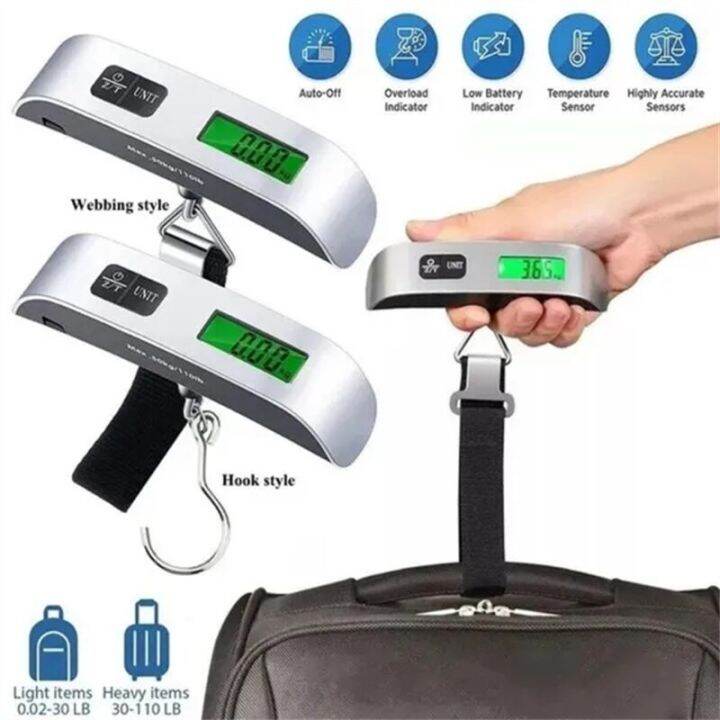 Display 110lb/50kg Portable Hanging Scale Digital Suitcase Electronic