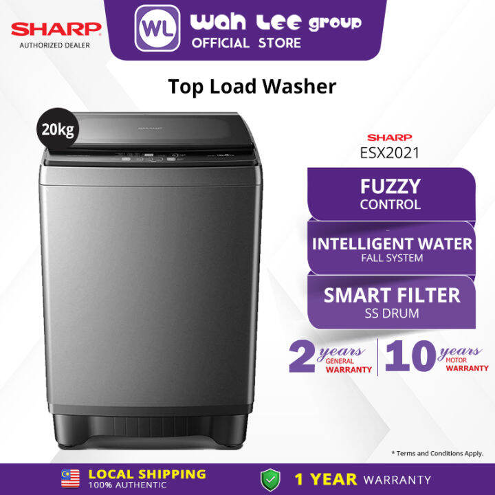 Sharp 20kg Fully Auto Top Load Washing Machine Washer ESX2021 WAH LEE STORE Lazada