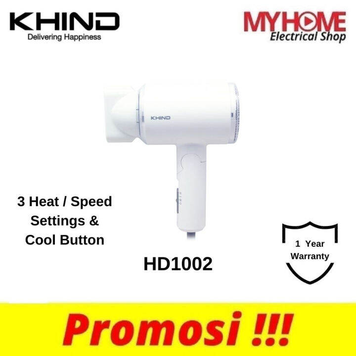 Khind 1000W Hair Dryer HD1002 Lazada