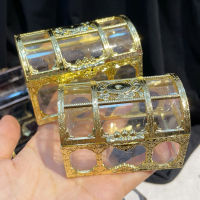 R Transparent Pirate Treasure Crystal Gem Jewelry Storage Organizer Trinket Keepsake Treasure Chest For Home Decor