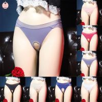 SHUNAICHI Men Sexy Briefs Briefs Crotchless Elastic Erotica Ice Silk Lingerie Lure