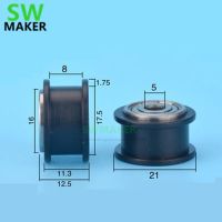 ล้อมอลเลย์ตัวรองรับยางขนาด5*21*12.5มม. เครื่องพิมพ์3d Cnc แบบเครื่องแกะสลักขนาด5นิ้ว