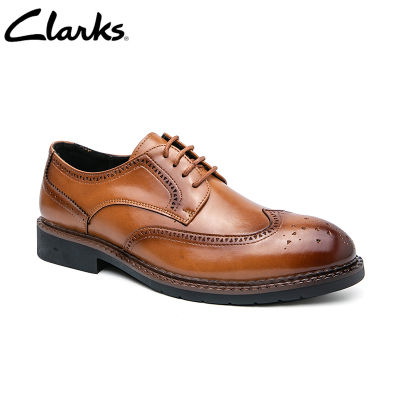Clarks_Mens Becken Cap Synthetic Collection รองเท้าหนังที่สะดวกสบาย