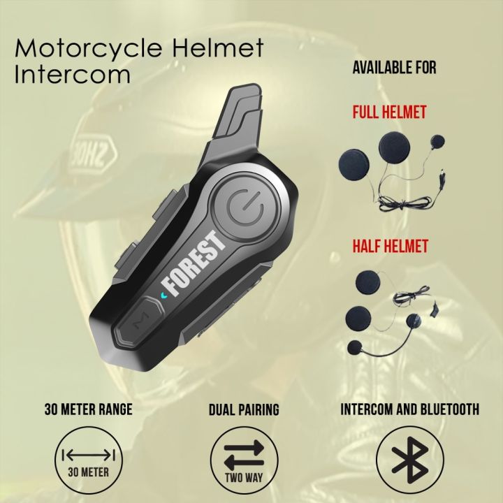 Upgraded Forest Helmet Intercom Motor Intercom Get 2 For 2 Riders ...