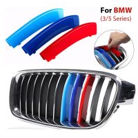 ◑ 3pcs/set M Color ABS Kidney Grill Bar Grille Covers For BMW 3 5 Series BMW F10 F30 E60 2004-2019 M Performance M Power 3 Colors