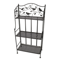 3 tiered steel shelf used to decorate the garden Place a plant pot, size 61 x 31 x 118 cm.-   black