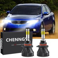 สำหรับ Kia Forte (TD)(ปี2010-2012)(ไฟหน้า)-หลอดไฟหน้า LED ไฟต่ำ6000K 12V-32V Qty2สีขาวสว่าง