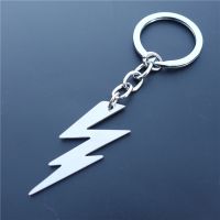 Stainless Steel Keyring Lightning Bolt Keychains Male Boyfriend Fashion Simple Men Jewelry Gift