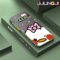 Jjlingji เคสปลอกสำหรับ Samsung กาแลคซี S10 4G S10พลัสเคส S10ไลท์ลายการ์ตูนรักเป็ดบางขอบสี่เหลี่ยมด้านข้างดีไซน์ใหม่กันกระแทกมีน้ำค้างแข็งโปร่งใสแข็งปลอกซิลิโคนคลุมทั้งหมดเคสมือถือป้องกันกล้อง Softcase