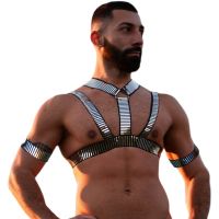 【YF】✥  CLEVER-MENMODE Harness Fashion Men Chest Bondage Punk Costume Fetish Erotic Clothing