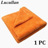 ผ้าขี้ริ้วแห้งรายละเอียดการขัดชุดทำความสะอาด Lucullan 40X40ซม. ผ้ากำมะหยี่หนาพิเศษ Edgeless ผ้าขนหนูไมโครไฟเบอร์