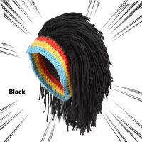 LUPU Rasta วิกผมผมหมวกหมวกจาไมก้า Rasta ที่ทำด้วยมือหมวกเร้กเก้ Dreadlocks สังเคราะห์แอฟริกันรากวิกผมตลกบ๊อบ Marleyhot