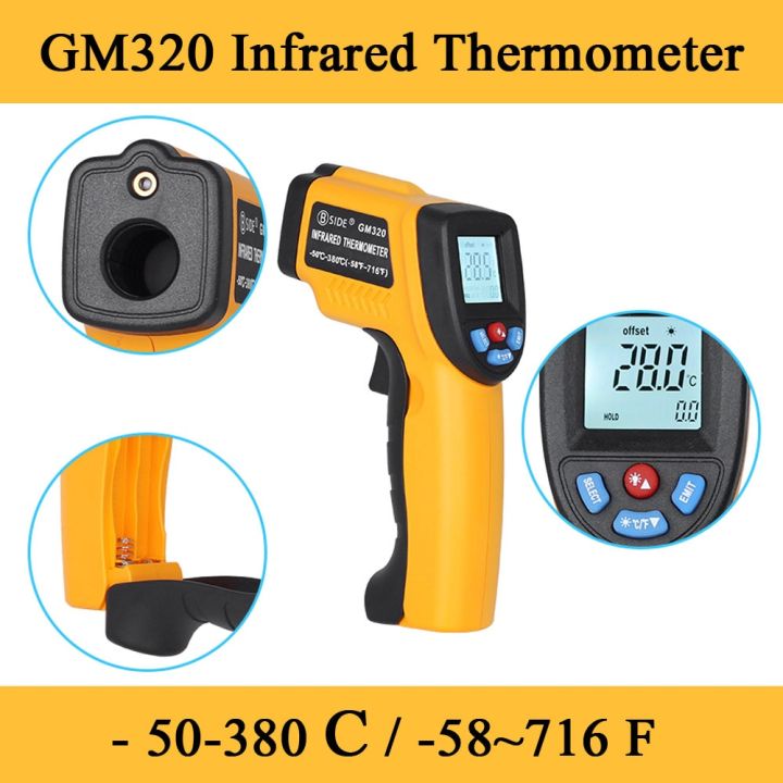 sotota-gm320จุดเครื่องวัดอุณหภูมิไพโรมิเตอร์ดิจิตอลอินฟราเรด-lcd-ir-50-380องศา-termometr