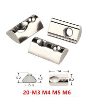 10/20pcs 20 series Roll-in T Spring Nuts M3 M4 M5 M6 For EU 2020 Aluminum Profiles Groove 6 Hand Tool Parts Accessories