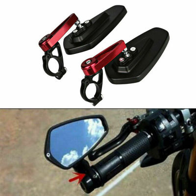 2PCS Red Universal Motorcycle Mirror Scooter Electric Bicycle Rearview Mirror Clearly Rotatable Adjustable Motorcycle Accessorie