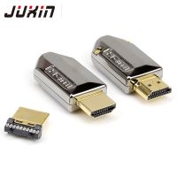 [LUNA electronic accessories] 2ชิ้น,อุปกรณ์เสริมอิเล็กทรอนิกส์สายโลหะที่ใช้กับ HDMI ได้สายเชื่อมต่อ HDMI เชื่อมต่อตัวผู้ปลั๊กต่ออุปกรณ์กล้อง GoPro DIY สำหรับคอมพิวเตอร์ทีวี