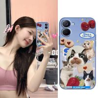 Lens package soft shell Phone Case For OPPO Realme V20 Simplicity Skin feel silicone Cartoon phone case Anti-fall cute