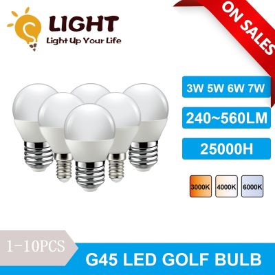 Ampoules LED de Golf 3W-7W E14 E27 B22 220V 3000K 4000K 6000K Lampada pour salon décoration de la maison 1-10 pièces