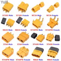 YUXI 1PCS XT90 XT60 XT60H XT30 XT30U MR30 MR60 MT30 MT60 XT60H XT60W XT60PW XT30PW T-type Plug Lithium Battery Socket Connector