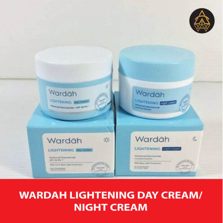 Wardah Lightening Day Cream /Night Cream Krim Siang atau Krim Malam 30 ...