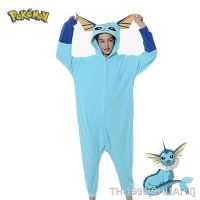 SHUAIYI Pokémon คอสเพลย์ Fato สำหรับ Homem และ Mulher Vaporeon Onesie Dia das Bruxas Uma Peça Pijama Kigurumi Natal de Corpo Inteiro Adultos