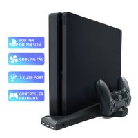 For PS4/PS4 Slim Vertical Stand Cooling Fan Dual Controller Charger Charging Station LED indicator For Sony Playstation 4 Cooler