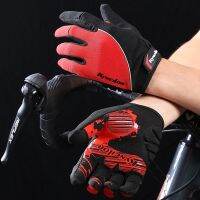 New Breaking Cycling Full Finger Gloves Touch Screen Anti-slip Bicycle Lycra Fabric Mittens Bicicleta Road Bike Breathable Glove