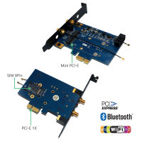 PCI-E WiFi Adapter PCIE Wifi Bluetooth Adapter Mini PCI Express to PCIE X1 Network Card for Mini PCI E Wifi 3G4GLTE + SIM Slot