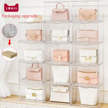 Amazon.com: Detachable 4 Compartment Pouch Hanging Handbag Organizer Clear Purse  Bag Storage Holder Wardrobe Closet Space Saving Organizers System for  Living Room Bedroom(Pack of 2 Beige) : Home & Kitchen