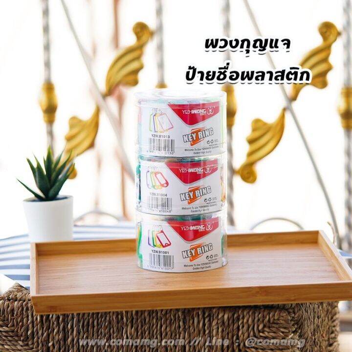 พวงกุญแจป้ายชื่อ-แบบกระป๋อง-คละสี