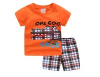 D2kids ชุดเด็กชายเสื้อสีส้มลายcocodile+กางเกง