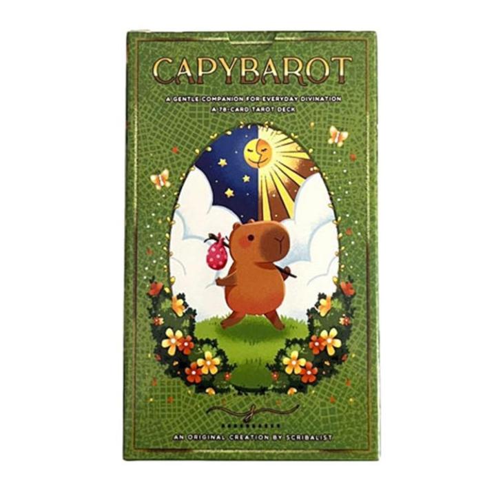 Capybara Tarot การ์ดกันน้ำ Fate Divination สัตว์ Capybarot Spirit Deck  ภาษาอังกฤษลึกลับ Oracle เริ่มต้นเกมกระดานที่เป็นมิตร | Lazada.Co.Th