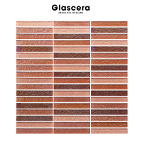 Glascera กระเบื้องโมเสคแก้ว ชนิดผิวมัน สีสันสวยงาม ไม่ดูดซึมน้ำ ไม่เกิดเชื้อรา ตกแต่งภายในและภายนอก Sepia #1