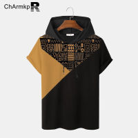 ChArmkpR ชนเผ่าของผู้ชายเสื้อยืดแขนสั้นเย็บปะติด