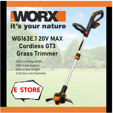 Worx cordless store strimmer wg163e