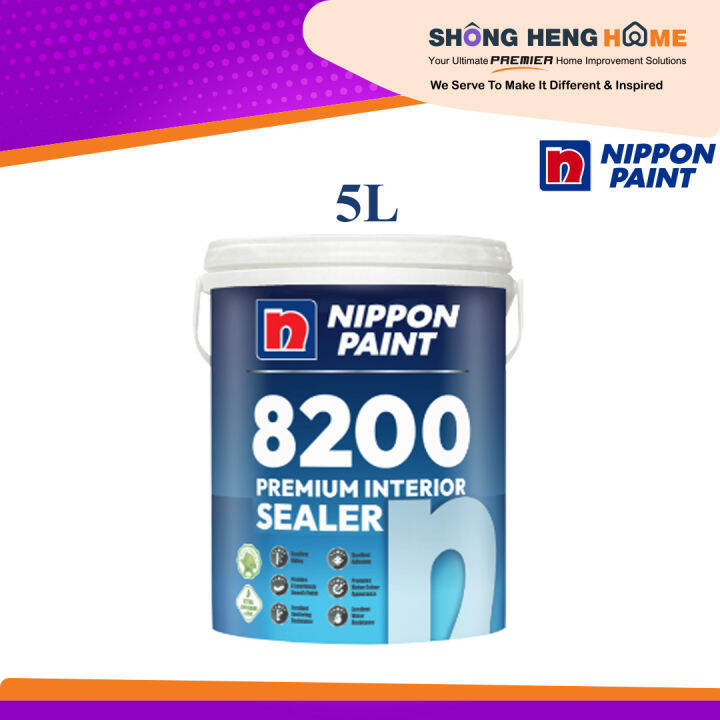 5l Nippon Paint - 8200 Premium Interior Sealer (wall Sealer 