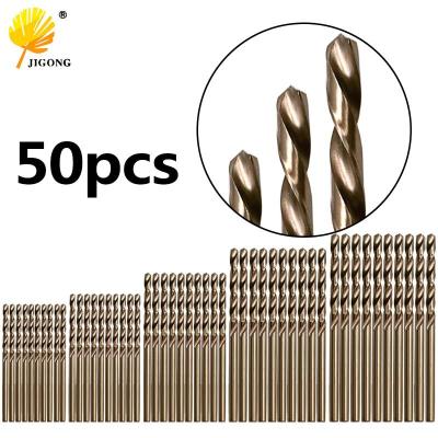 HH-DDPJ50pcstwist Drill Bit Straight Handle High Speed Steel Cobalt M35 Grinding For Stainless Steel Metal Reamer Drill Bit