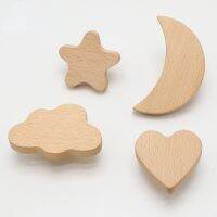 MARUAT Heart Shape Furniture Woodworking Handle Cabinet Single Hole Wooden Handles for Furniture Kids Kitchen Furniture Handle Door Hardware Locks