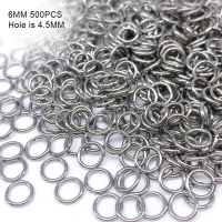 4 5 6mm 500pcslot Connector Stainless Steel Jump Rings DIY Silver color Jewelry Findings Components Split single Open ring