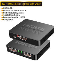 Navceker HDMI Splitter 1x2 4K HDMI Splitter Audio Extractor 1 in 2 out Port HDMI Cable Splitter HDMI Amplifier for PS4 PS5 Xbox