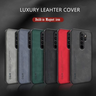 Vintage Leather Magnetic Phone Case For Xiaomi Redmi 9 9A 9C 9T 10A 10C Redmi Note 7 8 10 11 Pro Plus Build-in iron Soft Cover