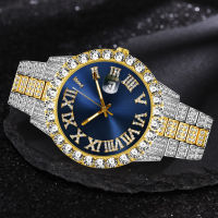 Iced Out Watch Men Luxury Brand Full Diamond Mens Watches AAA CZ Quartz Mens Watch Waterproof Hip Hop Male Clock Gift For Men