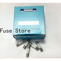 Special Offers 10PCS T2AL 250V Glass Tube 5*20MM Double Cap With Wire Fuse  Slow Break Delay  Certification