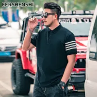 EERSHENSHI M-8XL ผู้ชายใหม่เสื้อโปโลหนุ่มหล่อ Plus ไขมันขนาดพิเศษไขมันลำลองแขนสั้นแบบหลวมเสื้อยืดครึ่งแขน